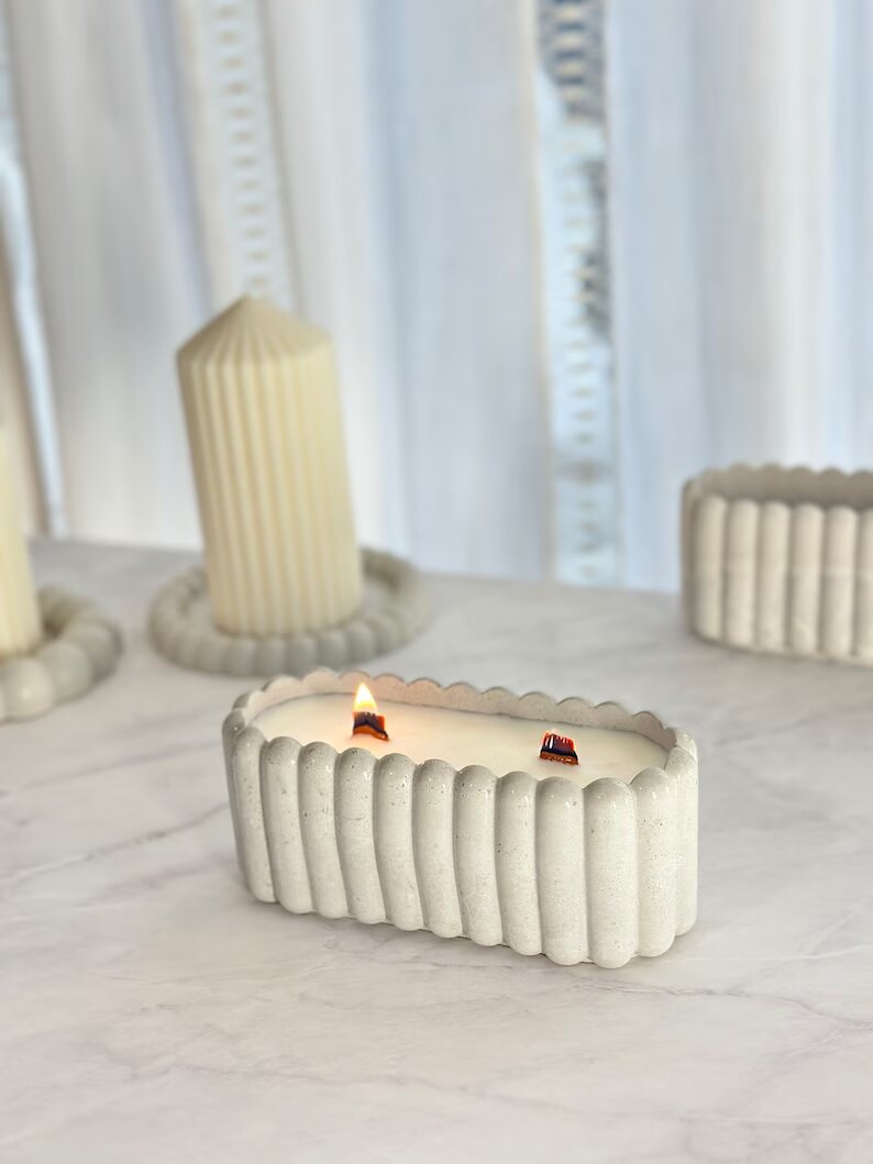 Scented Concrete Candle