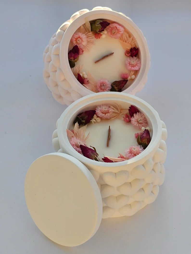 Heart Concrete Candle