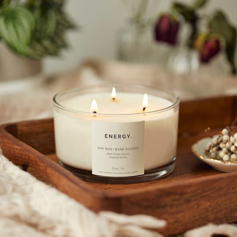 Energy 3 Wick Large Aromatherapy Candle