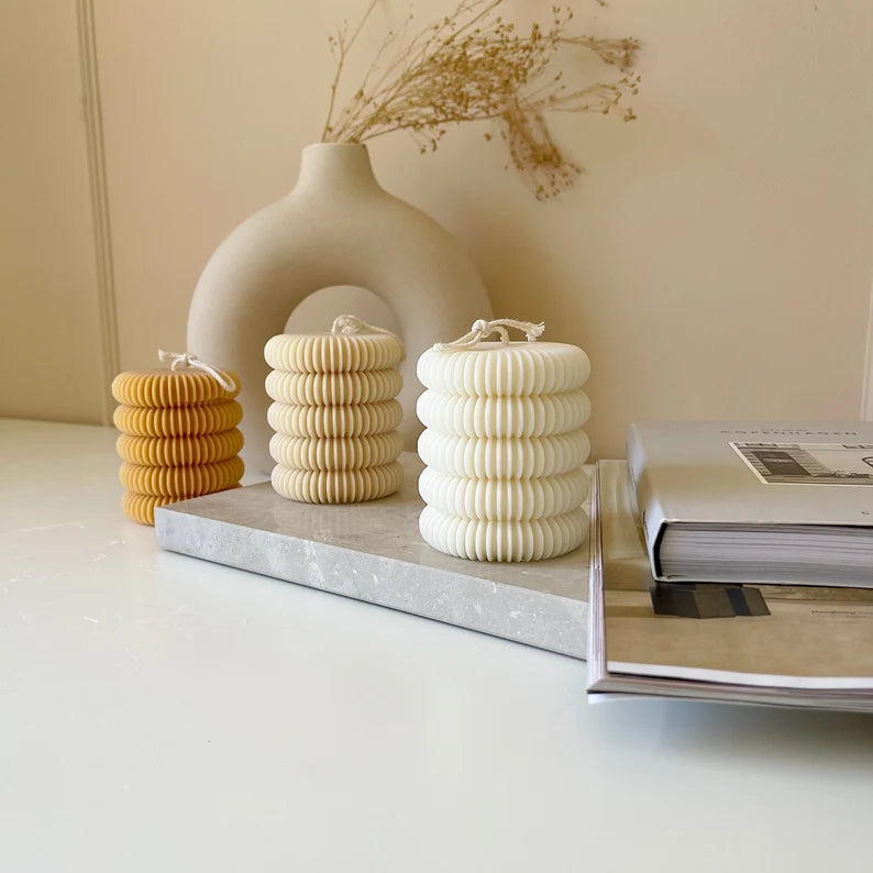 Ribbed Candle