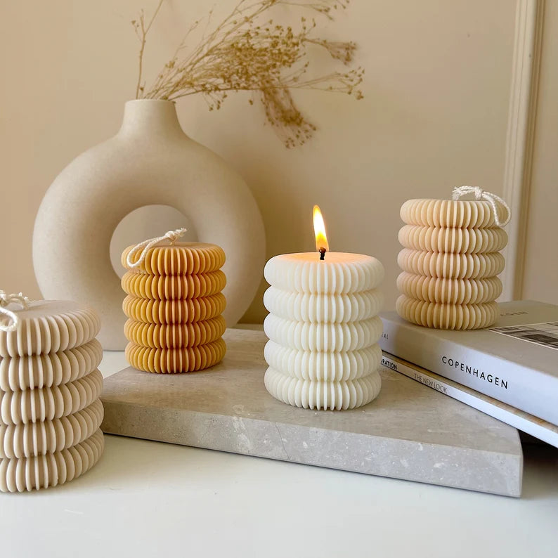 Ribbed Candle