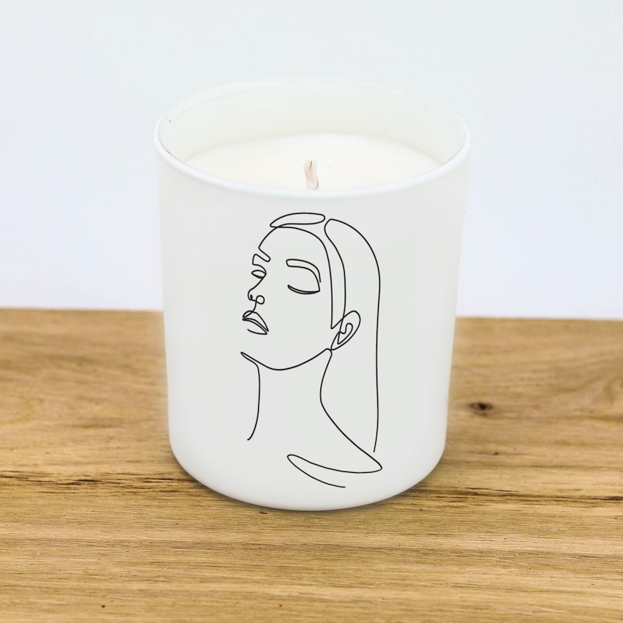 Woman Face Candle