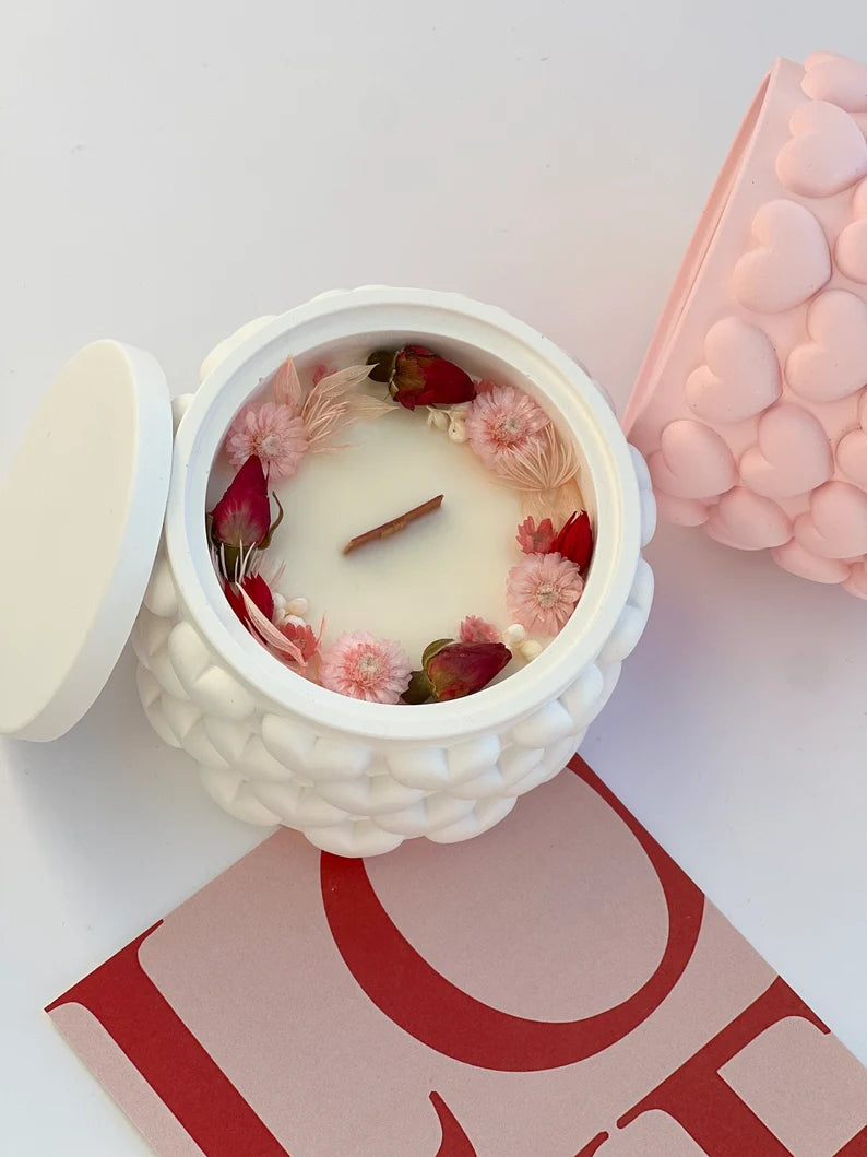 Heart Concrete Candle